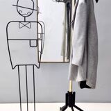 Revolving Brass and Varnished Iron Coat Rack, Italy