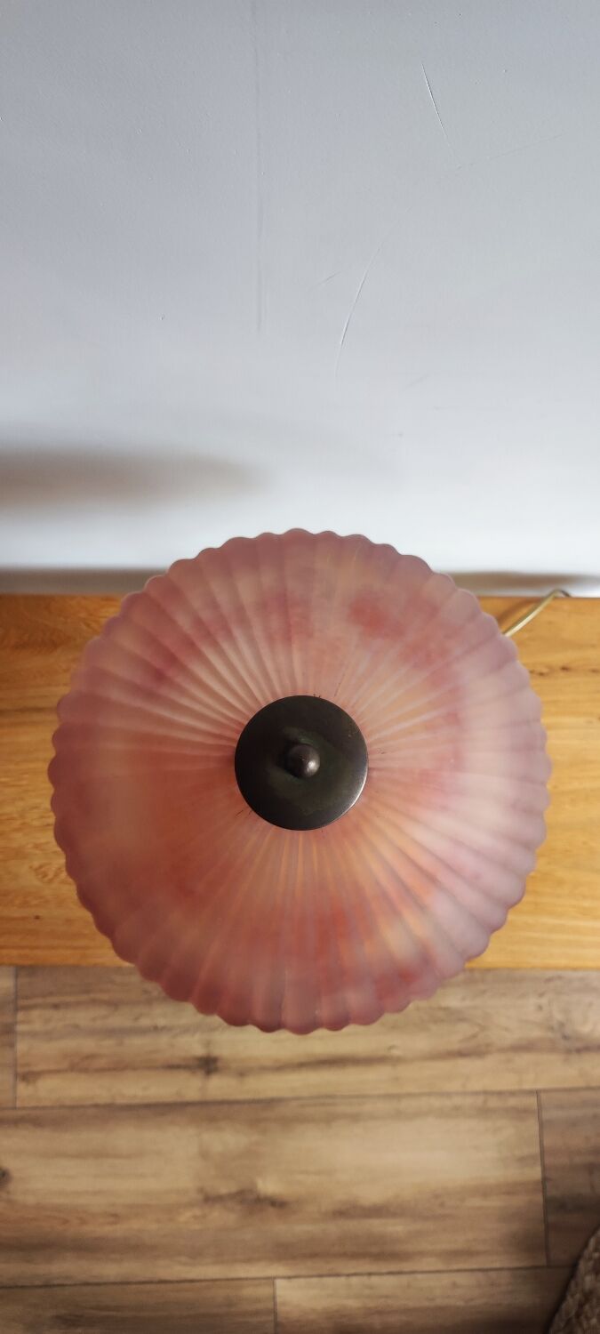 Kaelle lamp in glass paste and brass.