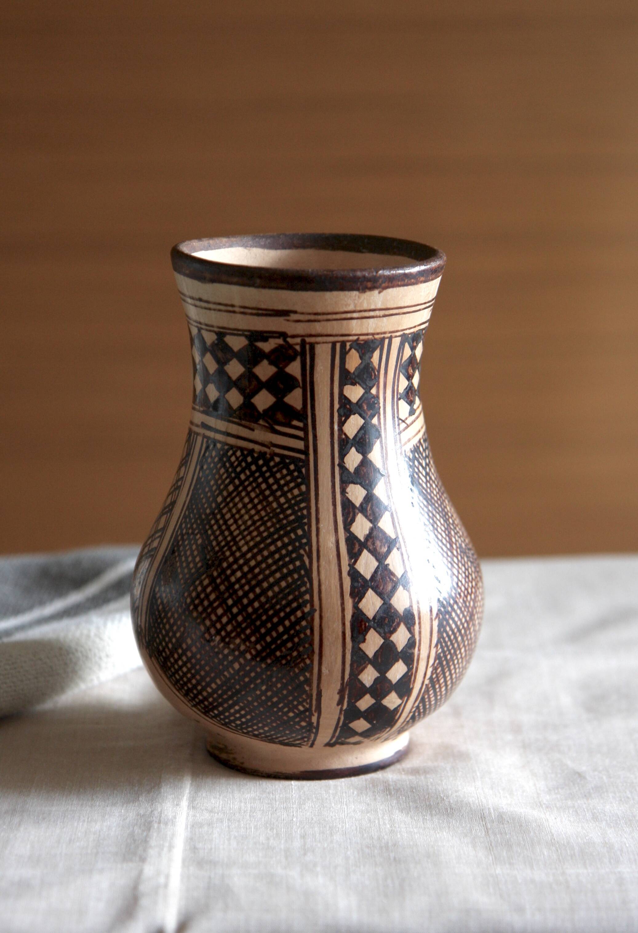 Berber Ideqqi pottery pitcher