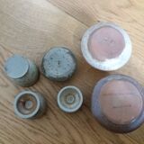 Mismatched stoneware egg cups