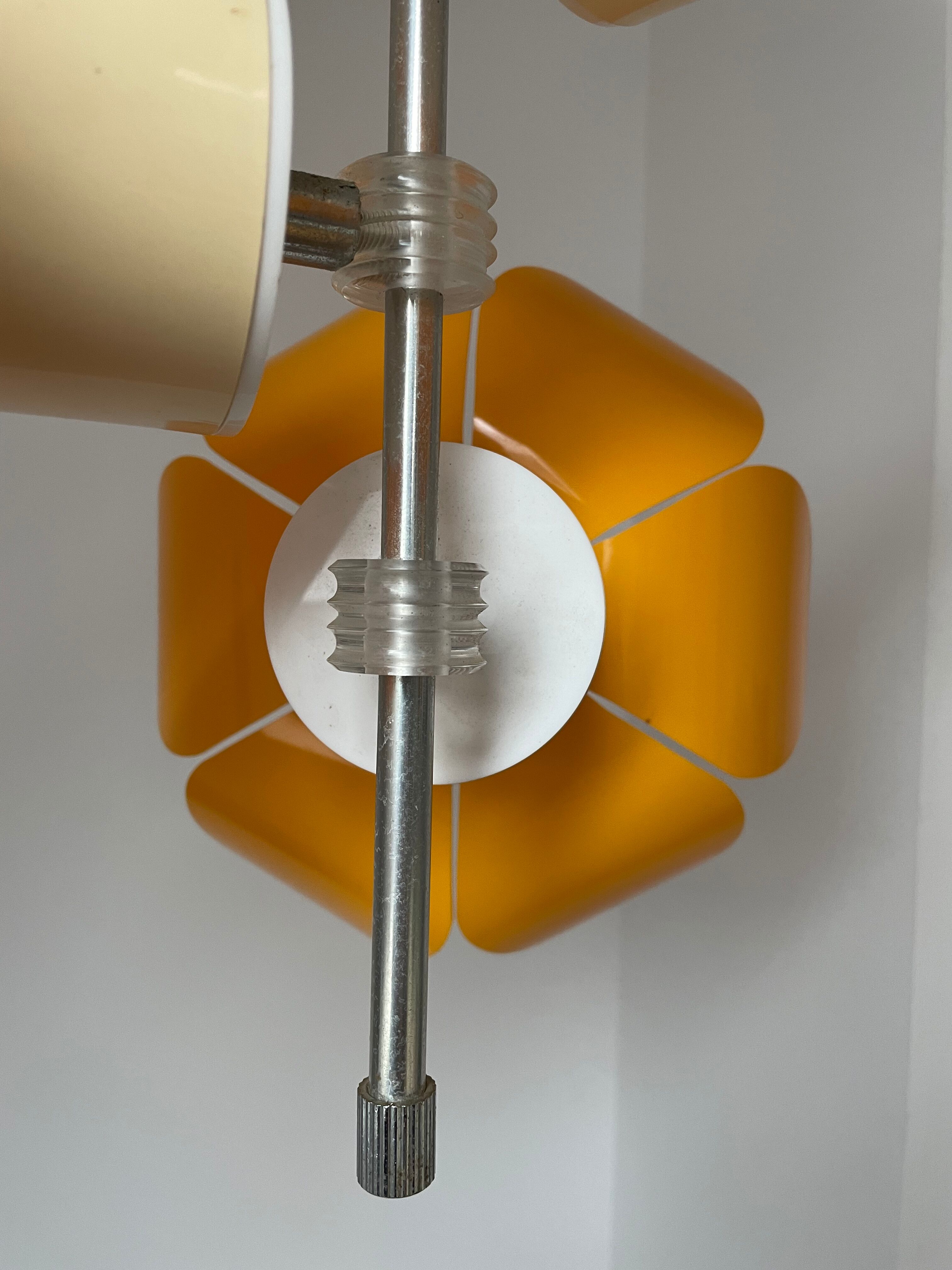 Pop chandelier with 3 lamps, Space Âge design 1970