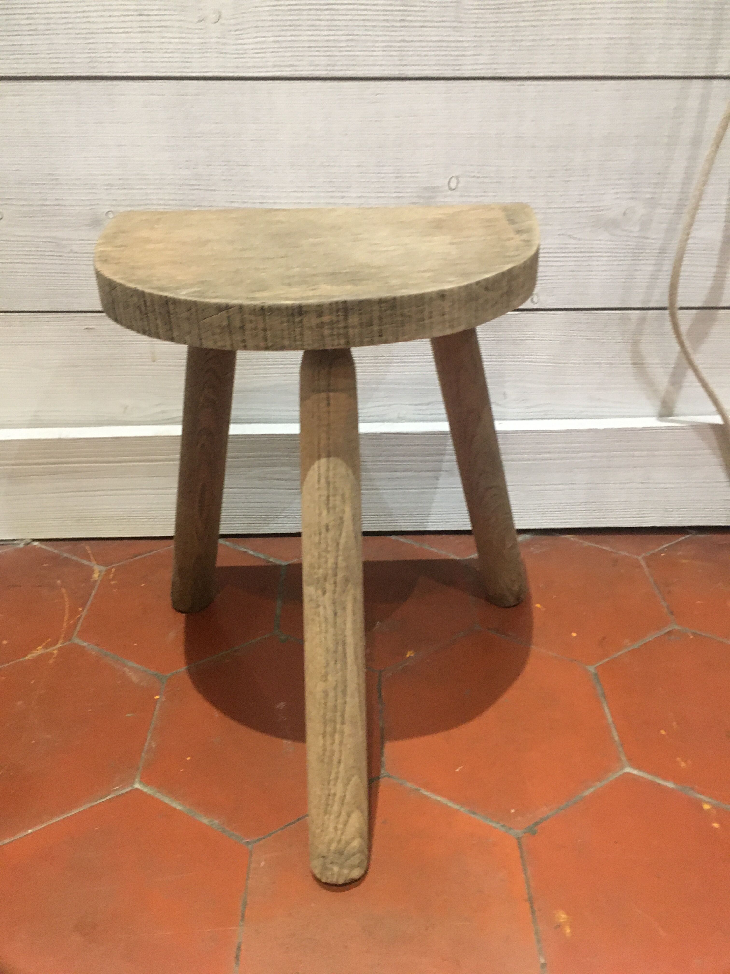Wooden tripod stool