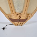 Rattan wall lamp 1970