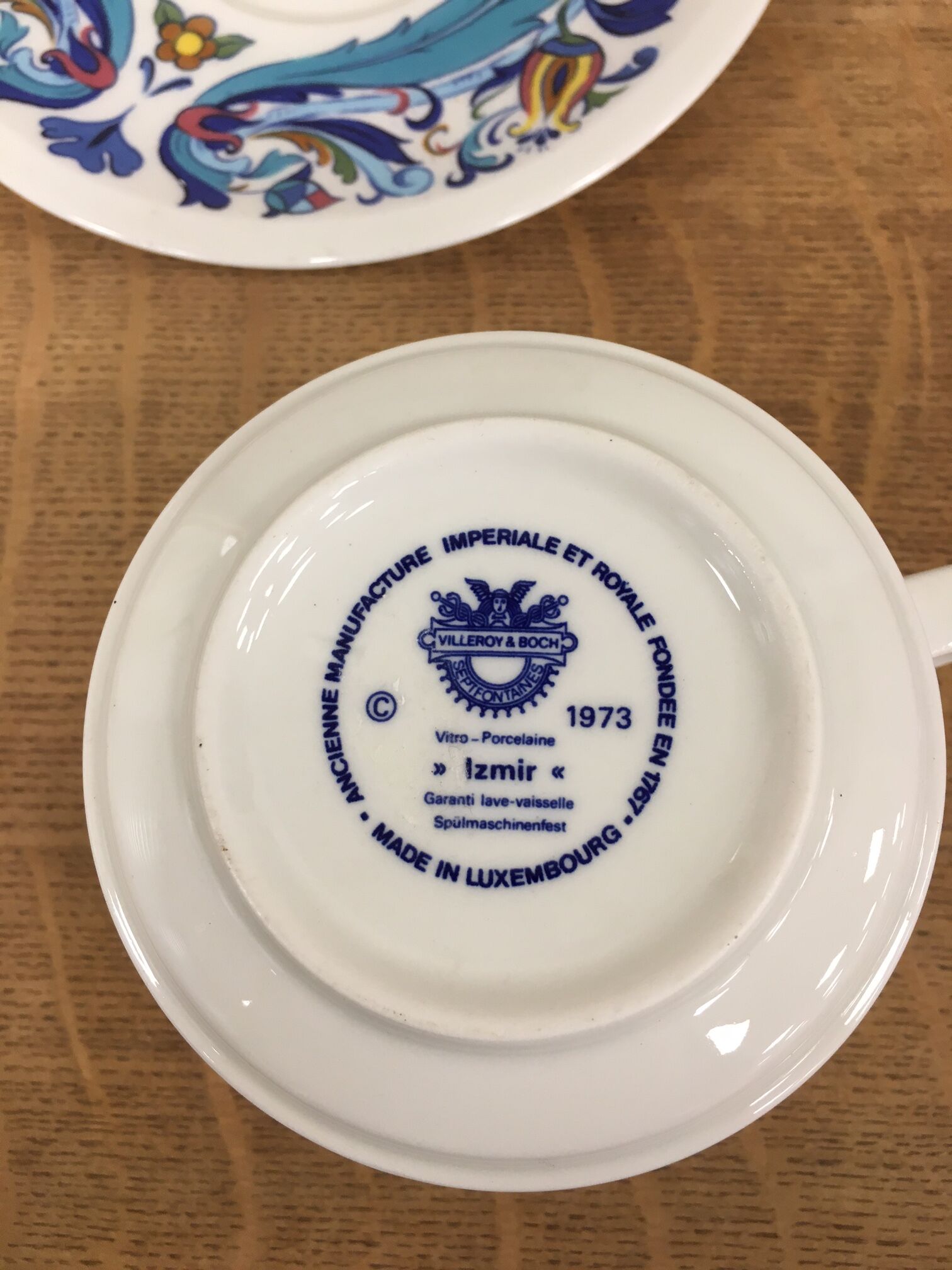 Cup and saucer Villeroy et Boch Izmir 1973