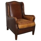 Vintage Dutch Club Chair in Cognac Leather