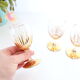 Set of 3 walking glasses, gilded, mid-20th century, art deco