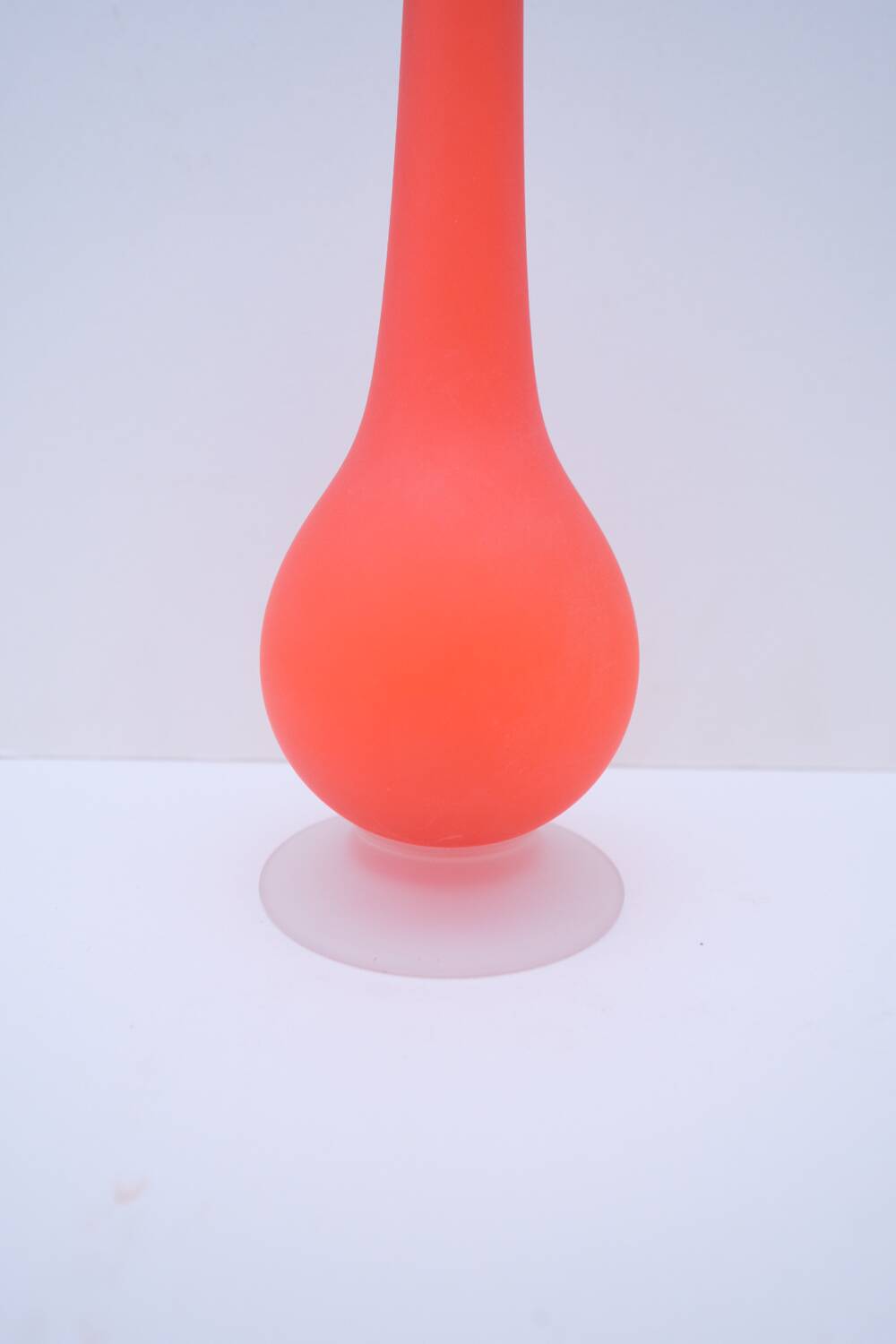 Soliflore vase by Carlo MORETTI in orange glass, Italy 1980