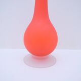 Soliflore vase by Carlo MORETTI in orange glass, Italy 1980
