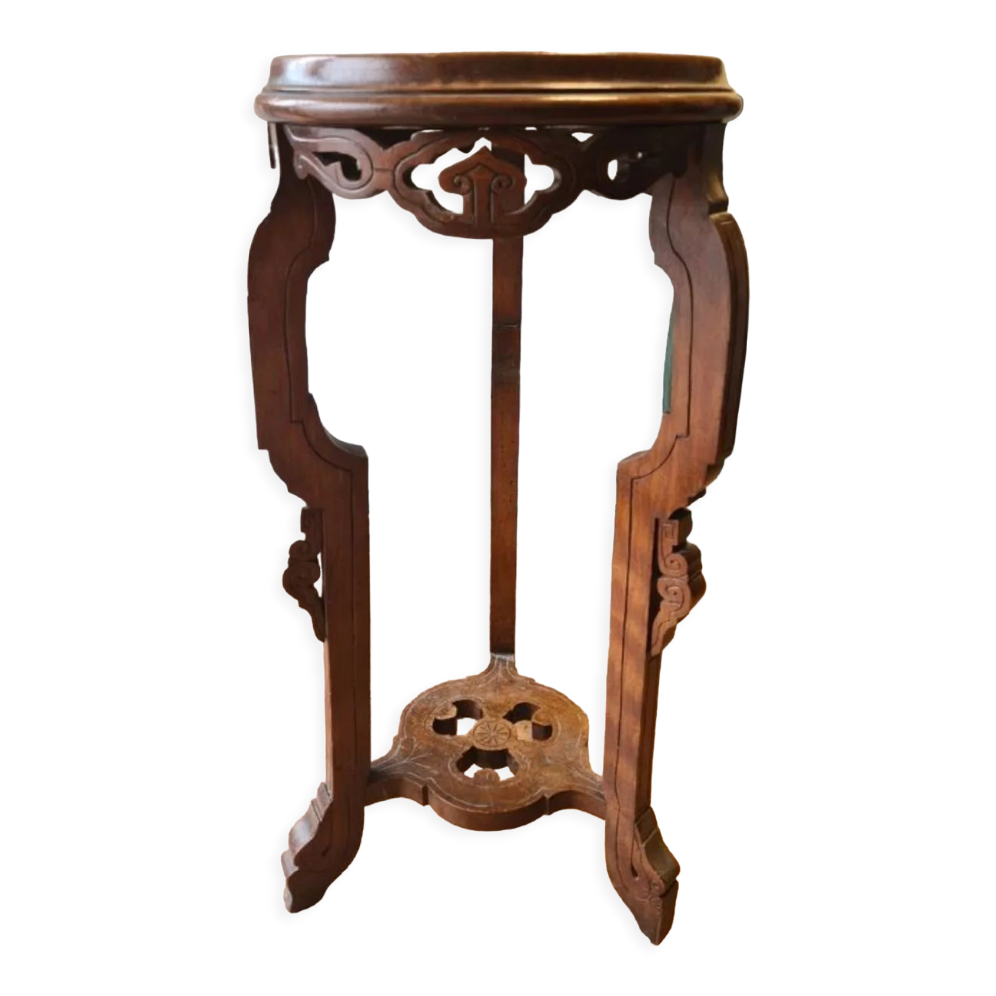 Sellette table bois sculpté