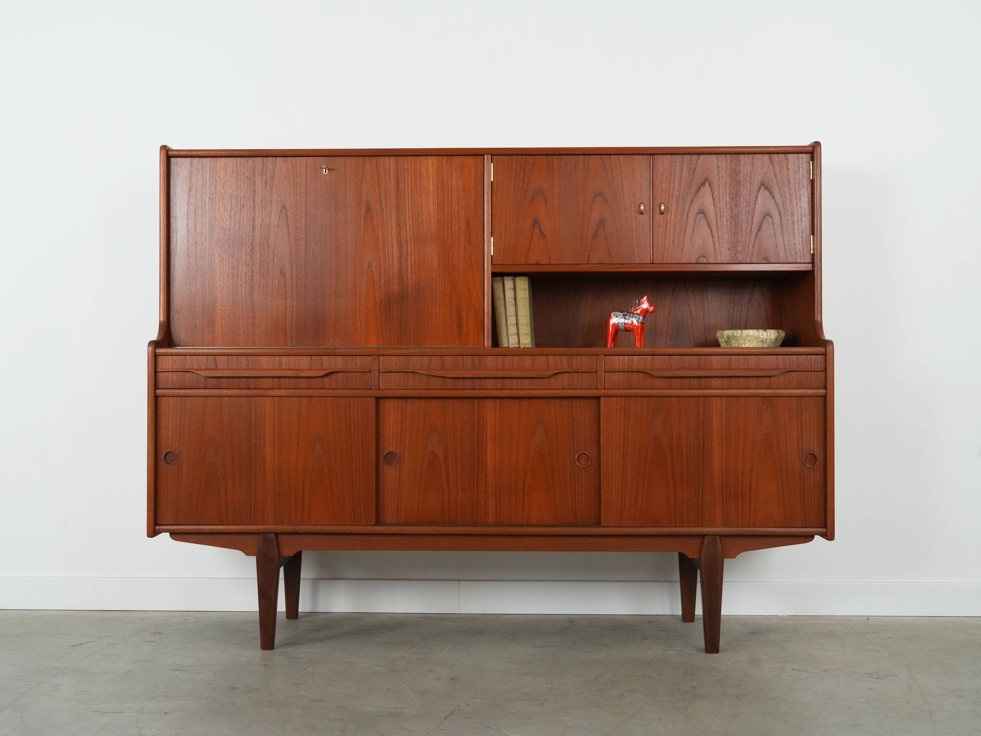 Teak highboard, Danish design, 1960s, production: Denmark