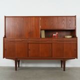 Teak highboard, Danish design, 1960s, production: Denmark
