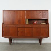 Teak highboard, Danish design, 1960s, production: Denmark