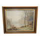 Oil on canvas – Landscape by the water – signed H. David – 20th century