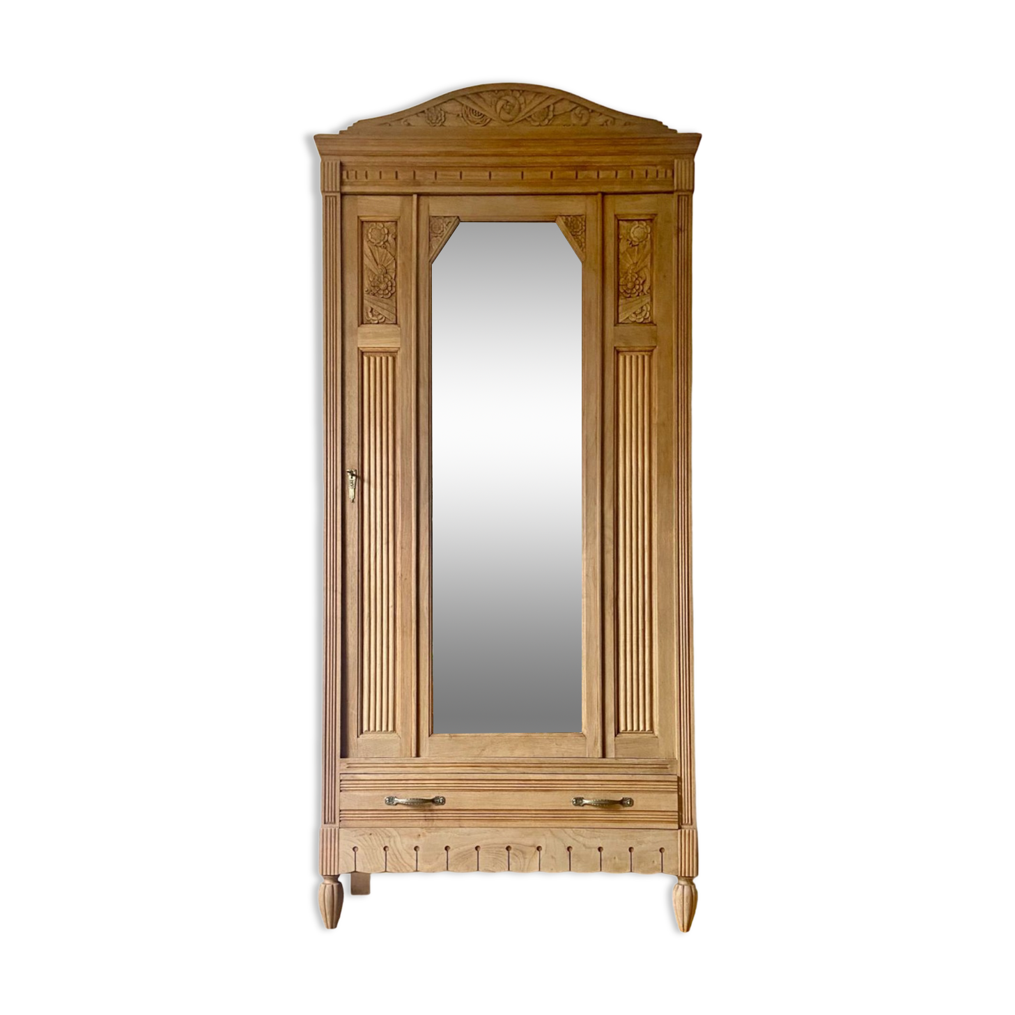 Parisian art deco cabinet 1930 in raw wood