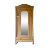 Armoire parisienne art déco 1930 en bois brut