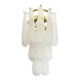 Clear “Conchiglie” Murano Glass Gold Wall Sconce by Simoeng