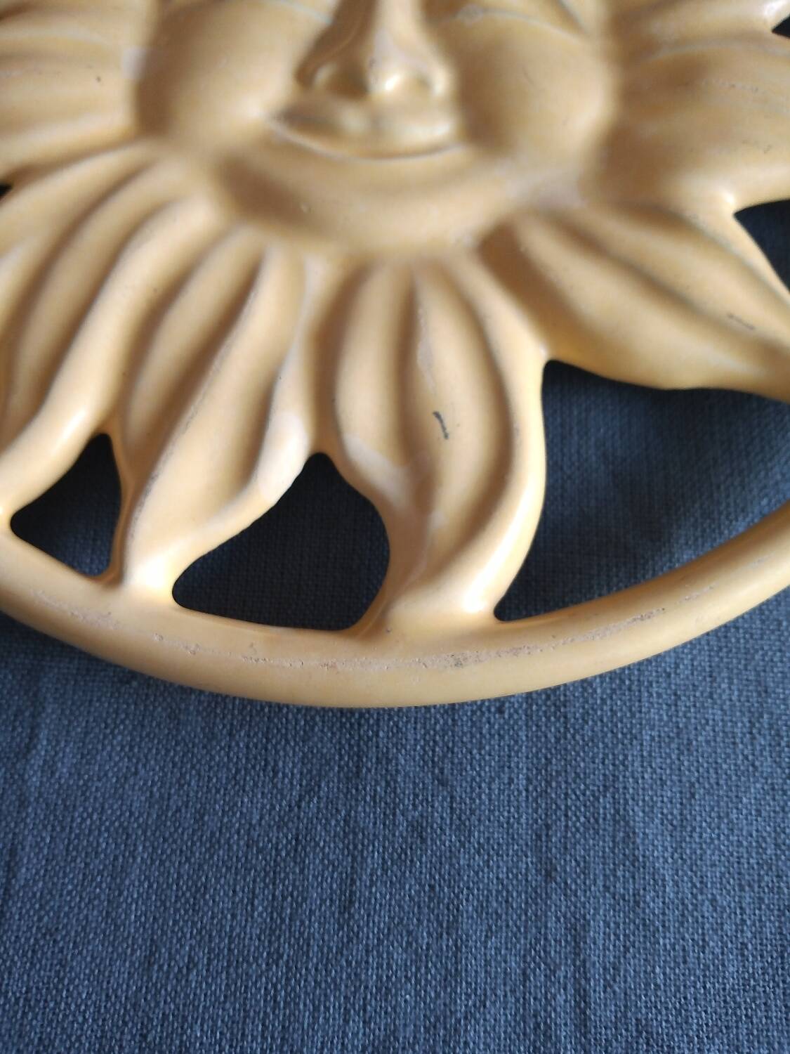 Cast iron sun trivet