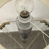 Lamp by Willy Luyckx in polished and textured aluminum 60s 70s