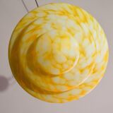 Art Deco yellow Murano glass pendant, 1950