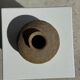 Small round ancient vase in engraved terracotta, Indonesian polychromy H10 D1