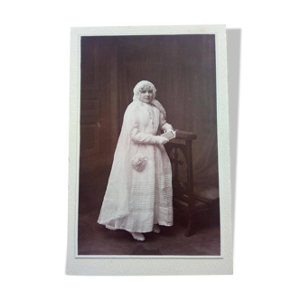 Old Photo Girl / Communion / F.Martin / 1920/ Mende,Lozère