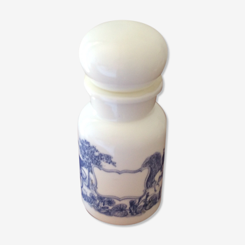 Opaline apothecary pot - container Made in Belgium