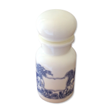 Opaline apothecary pot - container Made in Belgium