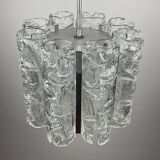 Vintage Ice Murano Chandelier by AV Mazzega, Italy, 1970s