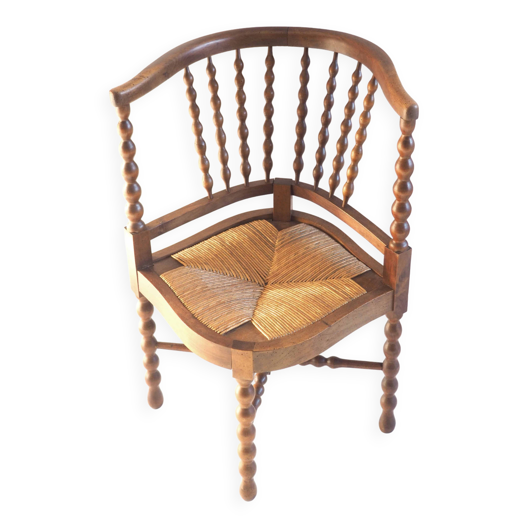 Pearl wood corner armchair