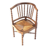 Fauteuil d'angle bois perlé