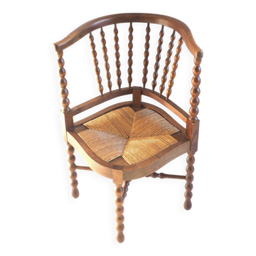 Pearl wood corner armchair