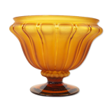Art Deco Amber Glass Centerpiece Bowl-Circa 1930s