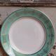 Six plates of vintage Badonviller earthenware with gold frieze