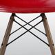 Red Herman Miller Original Eames DSW Dining Side Shell Chair