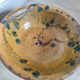 VALLAURIS Flat soup bowl antique Glazed terracotta 30.5 cm