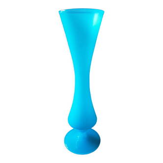 Turquoise opaline vase