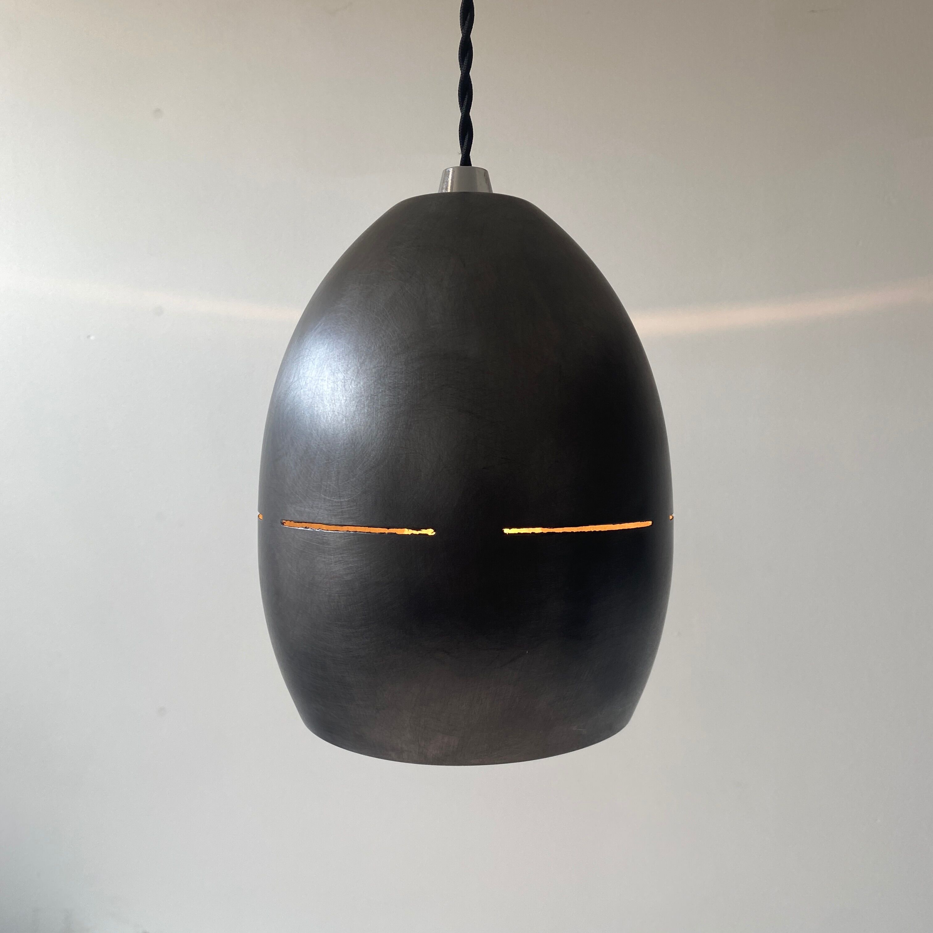 Lot 3 old metal pendant lamps 1970 vintage