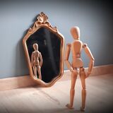 Baroque golden mirror