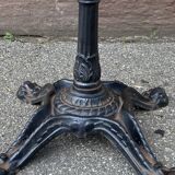 Cast iron & oak terrace pedestal table garden bistro art deco paris