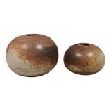 Two small round vases by Aage Wurtz Denmark 1970-80s.