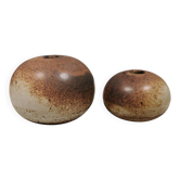 Two small round vases by Aage Wurtz Denmark 1970-80s.