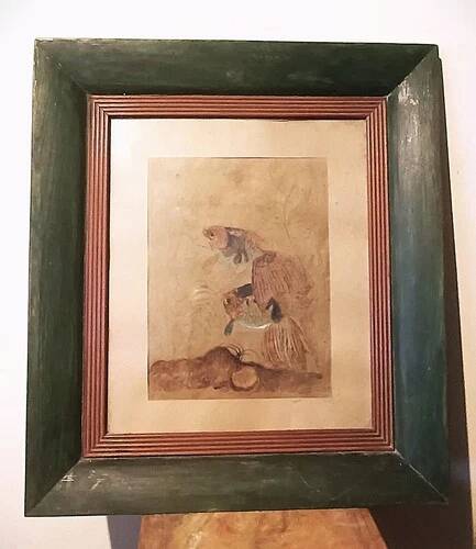 Mixed Technique - Fish - Silvio Polloni (Florence 1888-1972) Frame in Wood