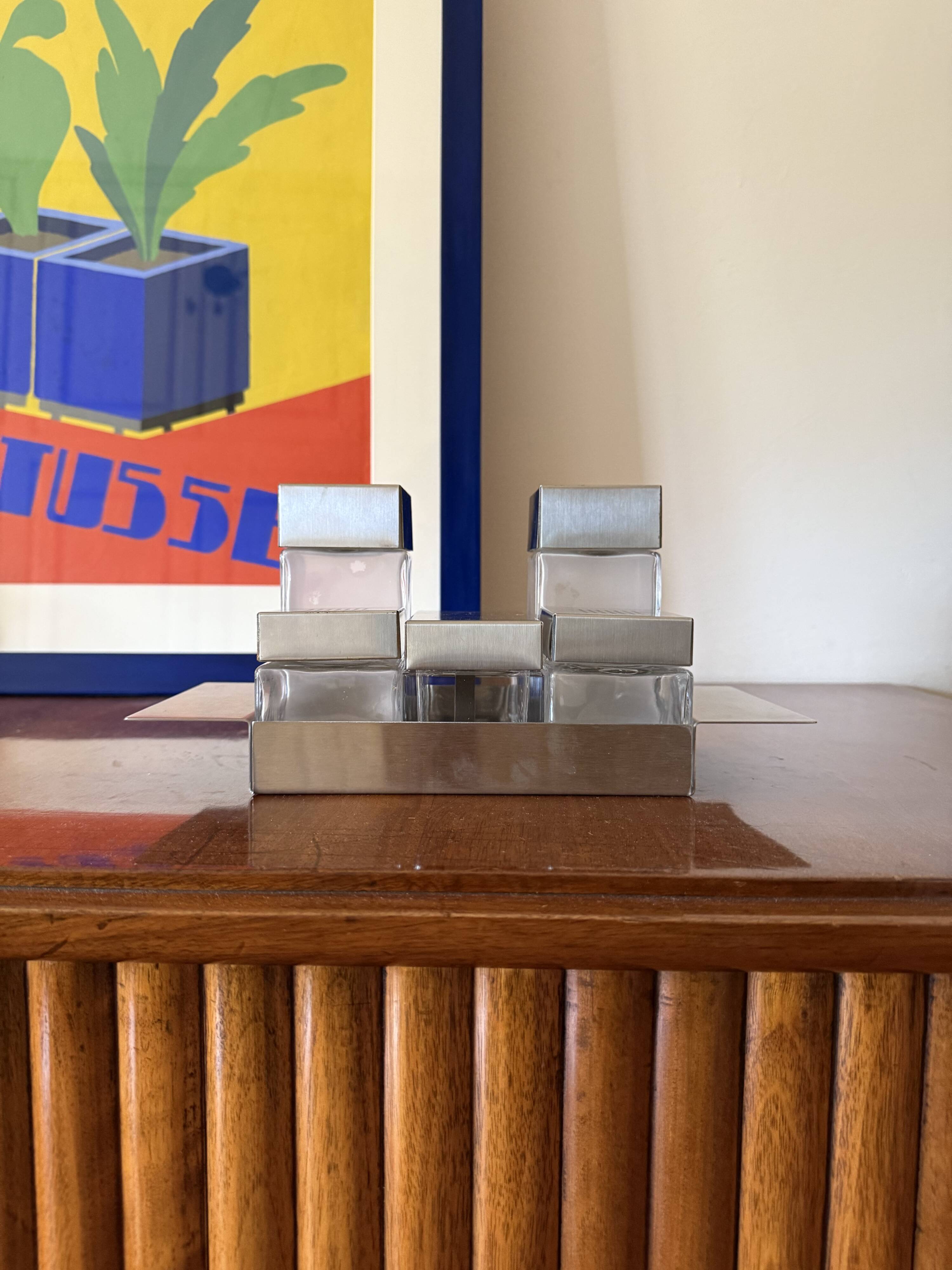 Hollywood regency Cruet-set, Manifattura Zani Italy, 1970s.