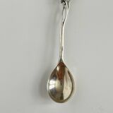 Silver spoon with amber