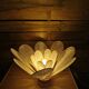 Flower table lamp made of rattan petals and English embroidery