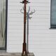 Baumann parrot coat rack, simple, dark beech