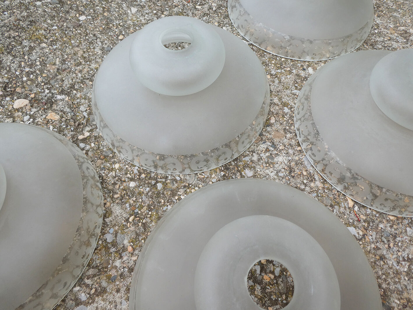 Lot of 5 art deco lampshades