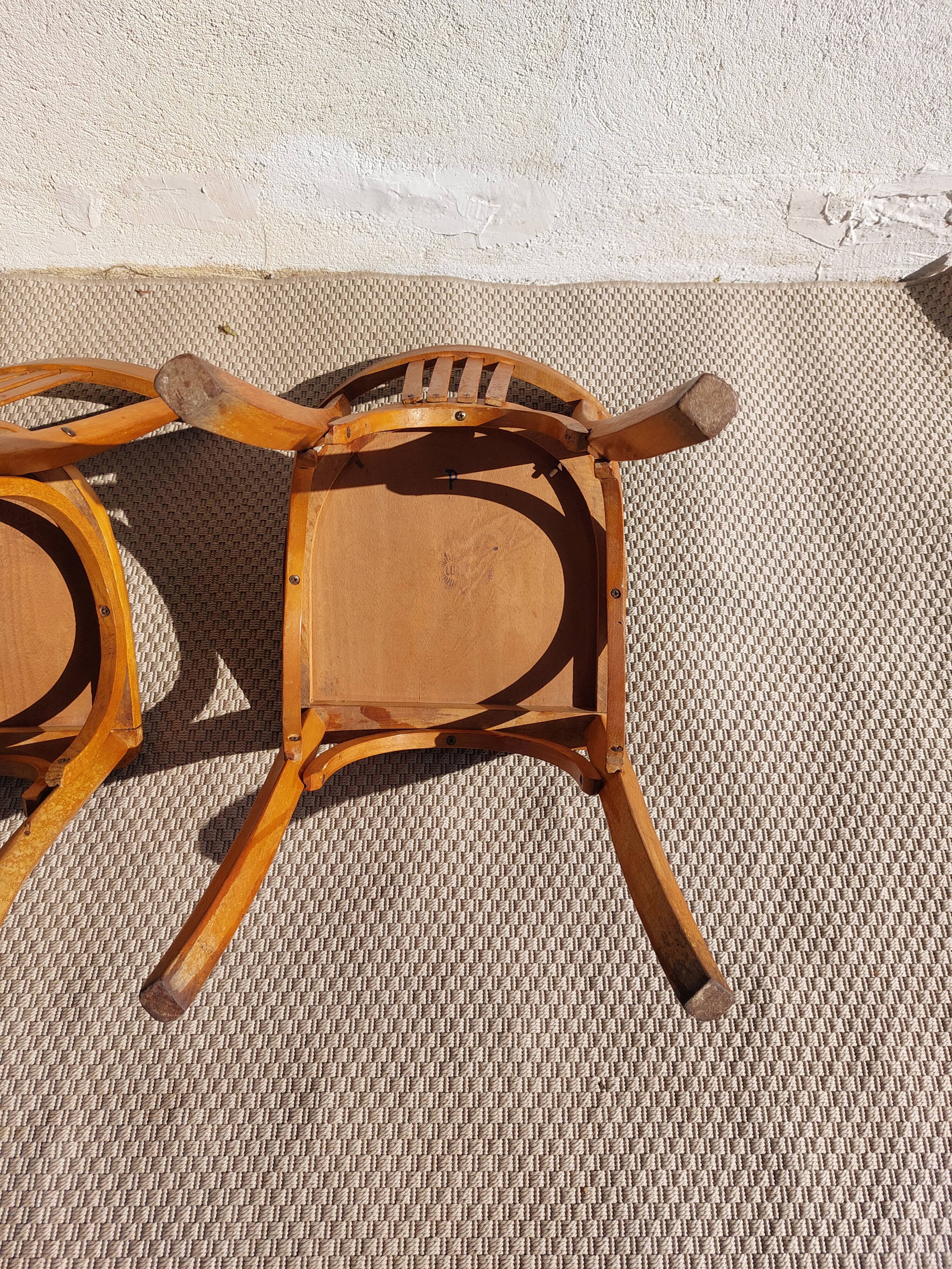 3 Luterma bistro chairs, medium oak finish