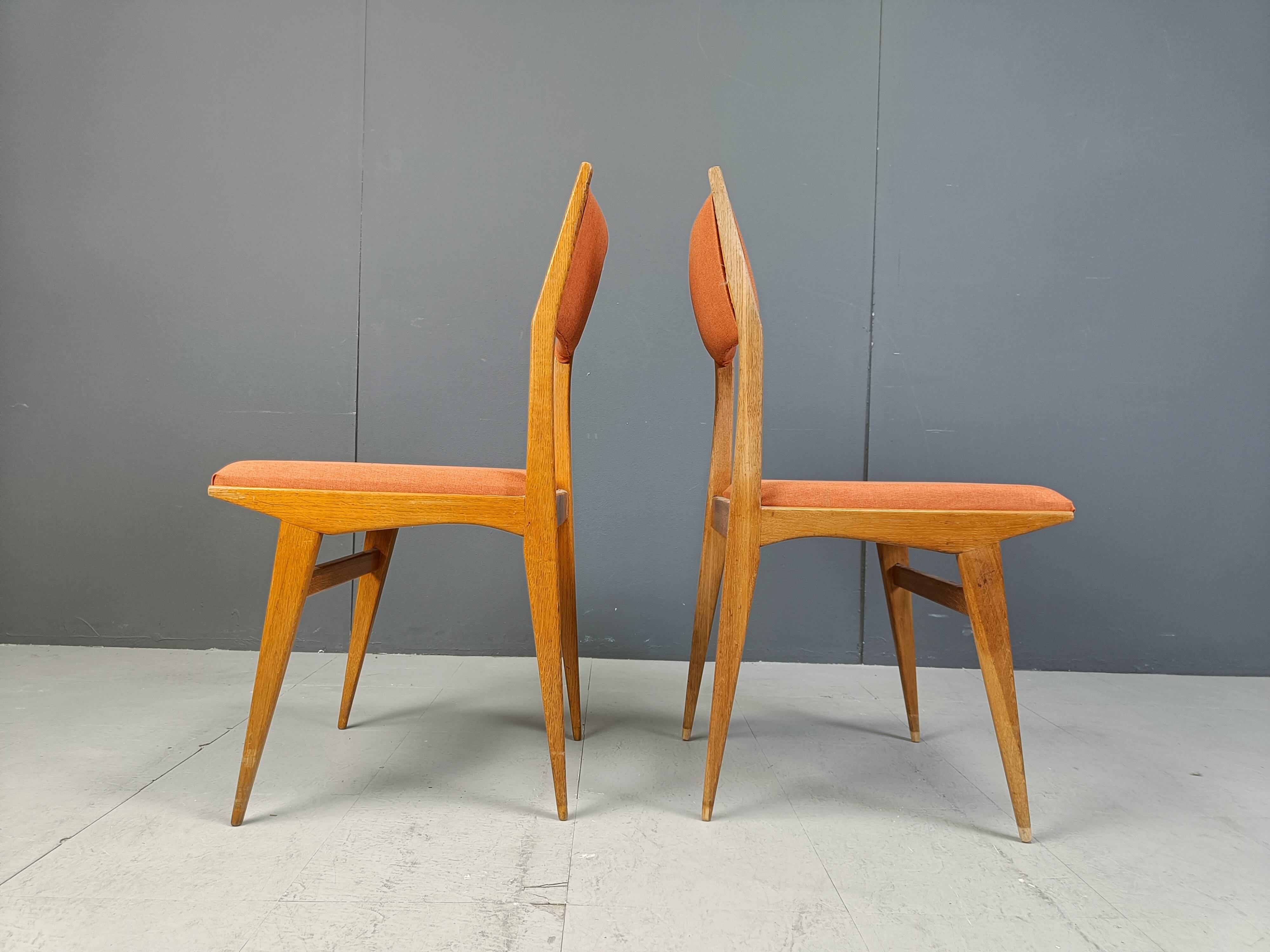 Chaises de salle à manger italiennes du milieu du siècle, années 1950