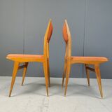 Chaises de salle à manger italiennes du milieu du siècle, années 1950